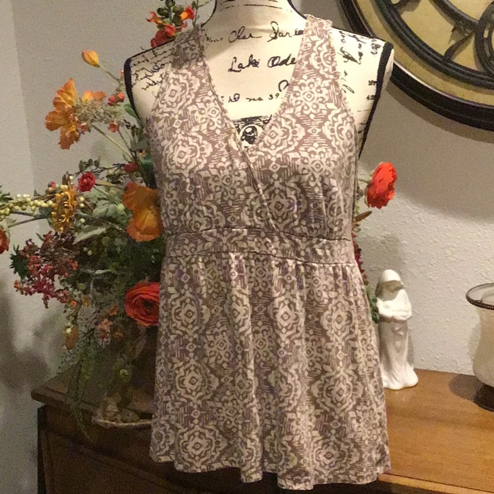 Sonoma cross strap halter top LG